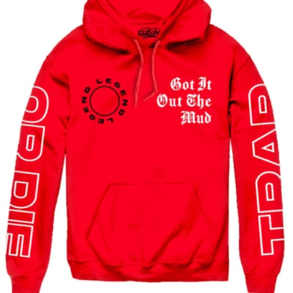 RUE21 Red men’s hoodie XL Skeleton Hand